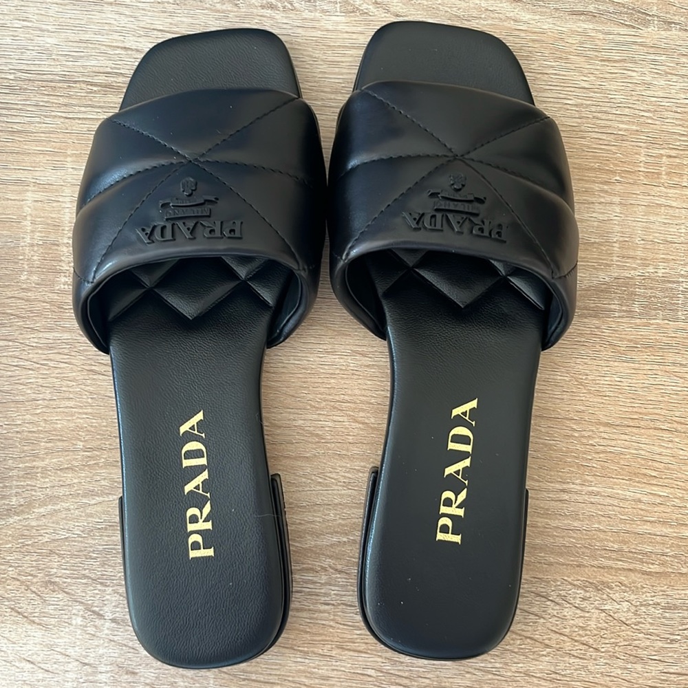 Prada Quilted Nappa Sandals